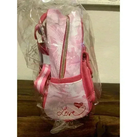 NWT WondaPOP Vegan Leather Disney Mini Backpack Minnie Mouse LOVE pink 11" - Picture 5 of 6
